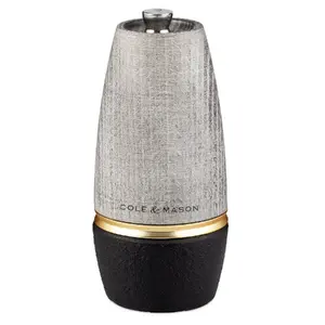 Salt mill ColeMason H322015 — wood body, black/grey, height 135 mm, for salt