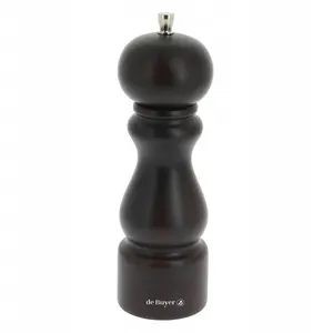 Salt grinder de Buyer RUMBA 20 cm, dark brown, manual salt mill