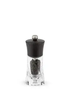 Pepper grinder PEUGEOT Oleron — transparent acrylic housing with wooden components