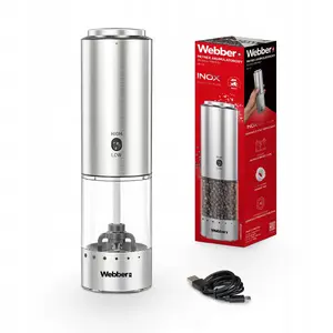 Electric Rechargeable Salt and Pepper Grinder Webber 05MK30 USB — battery-powered mill for salt and pepper