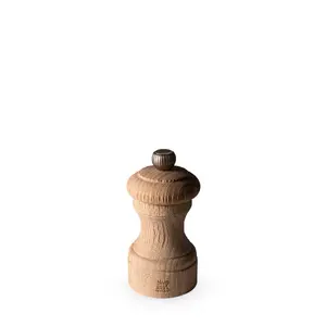 Salt grinder PEUGEOT Bistro Nature — wood housing, 100 mm height, made in France