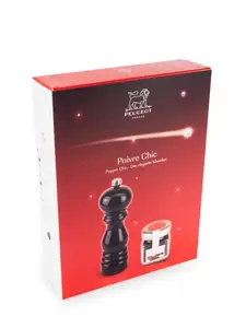 Piparu dzirnaviņas Peugeot Poivre Chic, melnas, augstums 180 mm