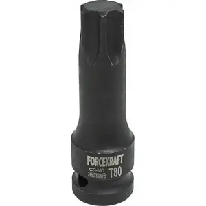 Impact TORX bit socket T80 1/2" Forcekraft