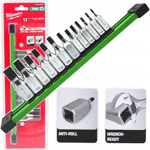 Hikoki set of shank sockets 13 pcs, 1/4" & 3/8" drive, Torx bits