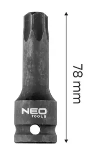 Socket set NEO tools 10-264 — 1/2" socket, Torx T70, length 77 mm, weight 138 g