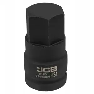 Socket bit JCB 34 mm 3/4" 6-point impact‑grade