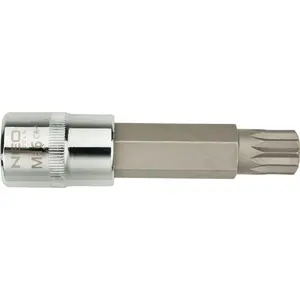 Socket Bit Adapter NEO tools 1/2" Spline M10 x 100 mm long (08-743)