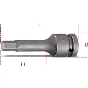 Socket bit 1/2" 6-point 17 mm, impact, Beta 720ME (MPN 007200517)