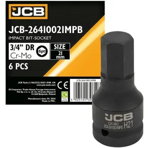 Socket bit 3/4" 21 mm (6-point) — JCB