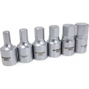 Socket wrench set Forsage F-4063 — 6-piece hex sockets for oil drain plugs