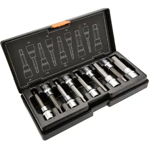 Socket Bit Set NEO tools hex 1/2" H4–H17 long, 9 pieces (08-706)