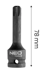 Набор торцевых головок NEO tools 10-263 — привод 1/2", Torx T60, длина 78 мм
