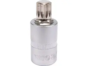 Screwdriver bit YATO YT-04345 — 12-spline flange M14, 55 mm, 1 pc, 1/2" shank