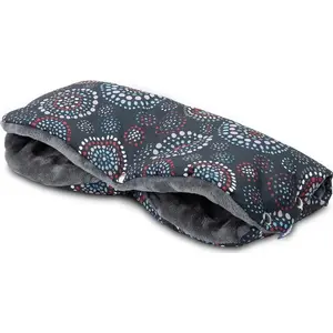 Stroller Muff Sensillo MUFKA DO WÓZKA — black with rosette pattern