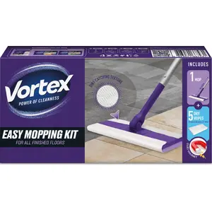 Tīrīšanas komplekts Vortex VORTEX: mops ar mazgājamu galviņu un 5 sausas salvetes BS-VR-667431