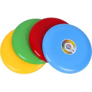 Frisbee disc Technok model 491608 with decorative stickers, plastic flying disc