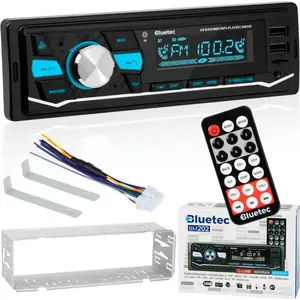 Auto radio No name Radioodtwarzacz Bluetec Multicolor Bluetooth USB, daudzkrāsu дисплеjs, Bluetooth, USB