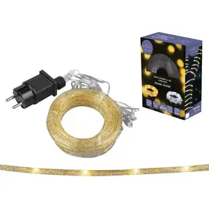 Decorative Light String 72 LEDs with Glitter, Gold, Warm White — No name ML53GC
