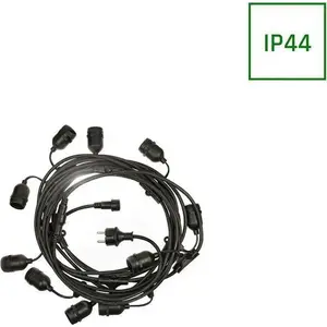 LED string lights Spectrum LED GIRLANDA 10m for 10×E27 bulbs, connectable