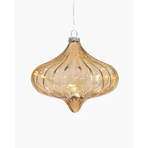 Fairy lights Konstsmide Sirius Home 37651 — 5 LED bulbs, gold glass, battery powered