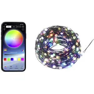 LED string lights sygonix SY-5167250 — 200 RGB LEDs, 19.9 m, app control, timer, color change