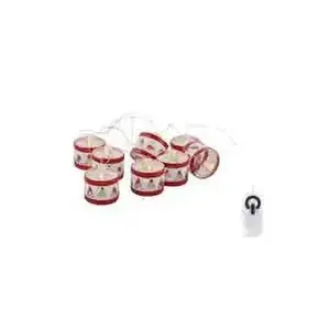 Christmas tree ornament Sirius Elly — red transparent, height 40 mm, AA battery