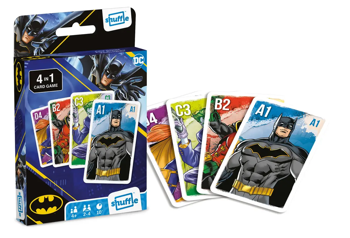 Kāršu spēle Cartamundi Shuffle Batman 4-in-1 - 5. panelis Photo 5
