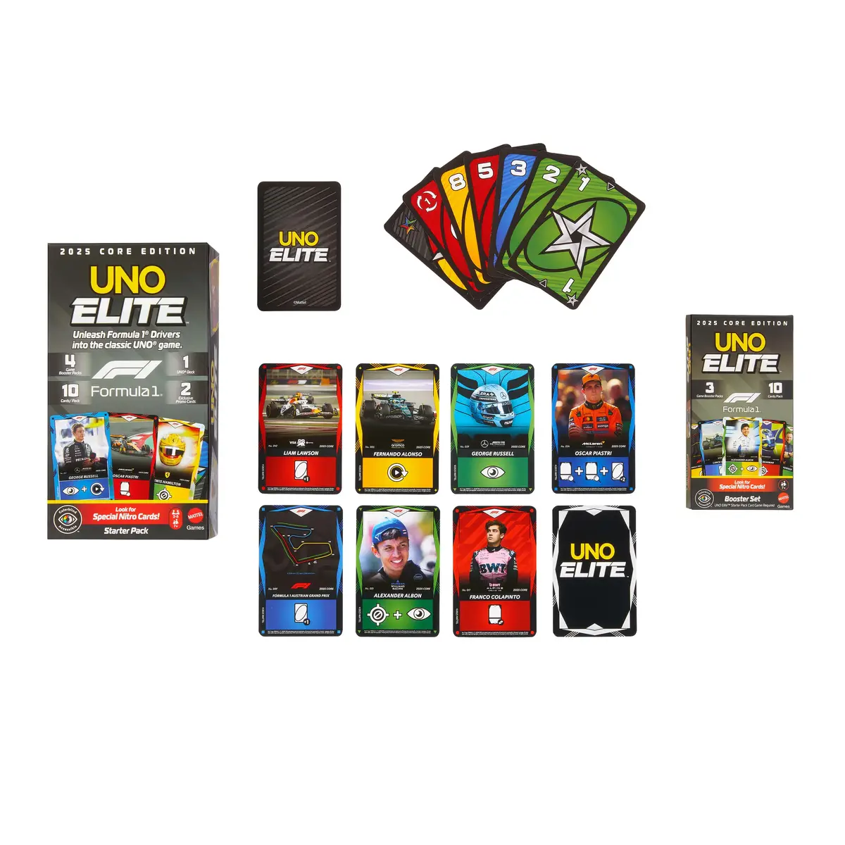 MATTEL UNO Elite Formula 1 Booster Set — 30 kārtis Photo 2