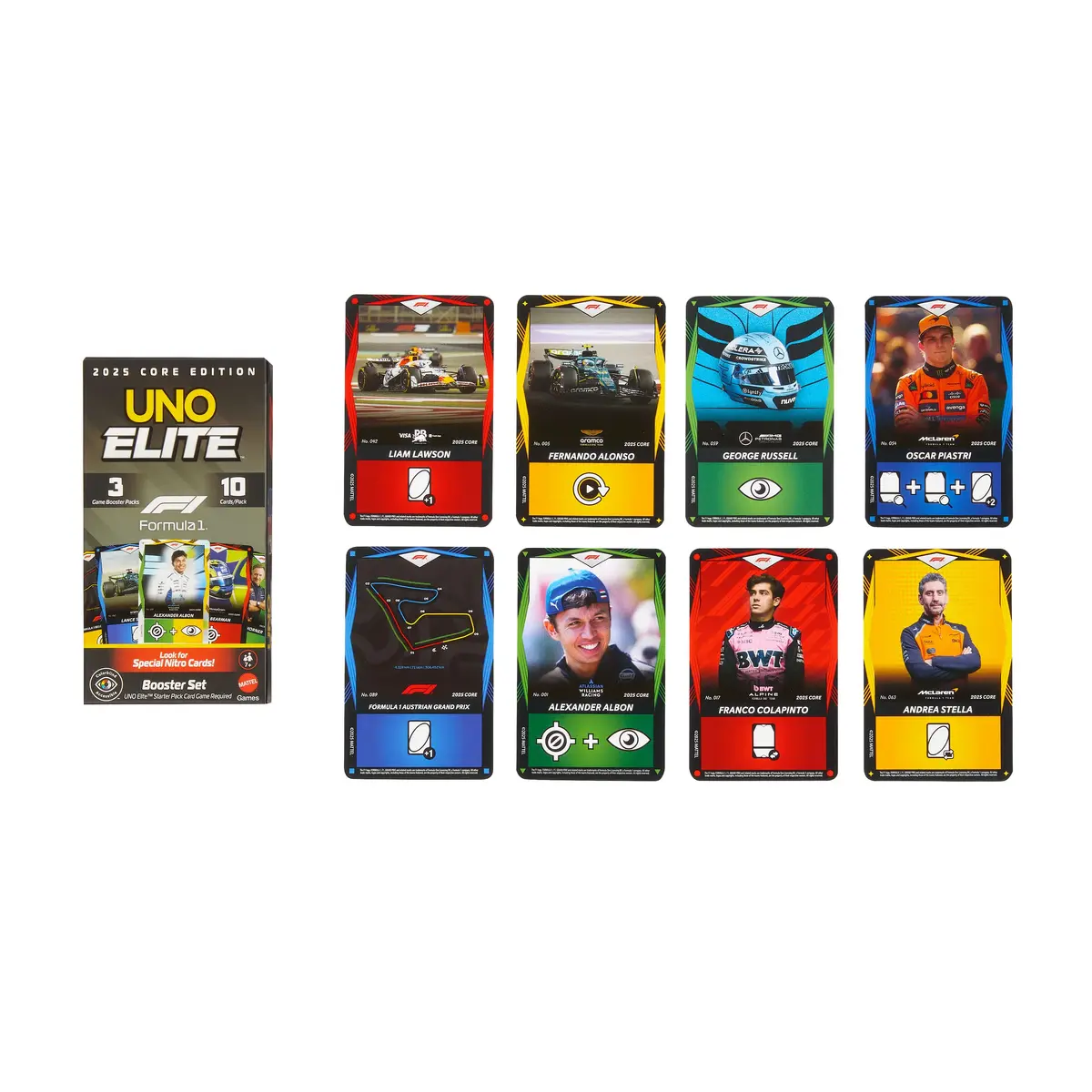 MATTEL UNO Elite Formula 1 Booster Set — 30 kārtis Photo 5