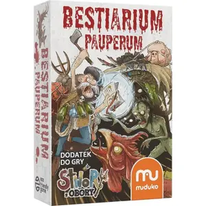 Board game Muduko Stwory z obory: Bestiarium Biedaków by Muduko – family tabletop game, Polish title