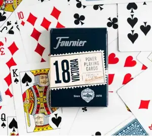 Kāršu komplekts Quint Fournier 10023376 — 55 gab., 6.25×8.8 cm, zils/sarkans