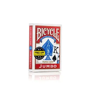 Playing Cards Quint Bicycle Jumbo Rider Back Duopack — 2 decks, 56 cards per deck, blue & red, 130×92 mm, 200 g