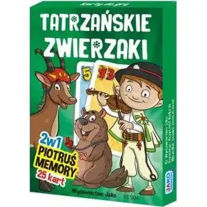 Kāršu spēle Jako Karty Piotruś / Memory — Tatrzańskie Zwierzaki, savienošanas un atmiņas kārtis