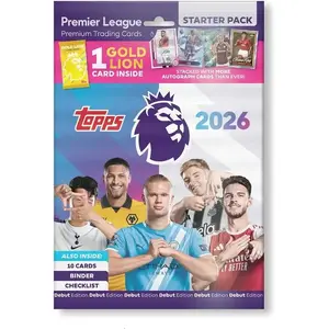 Sākuma komplekts Topps Premier League Starter Pack — kolekcionējamās kāršu spēles komplekts