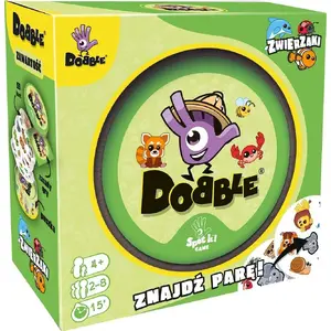 Galda spēle Rebel Dobble Zwierzaki (Eco) — ātra simbolu salīdzināšanas spēle bērniem un ģimenēm