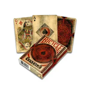 Набор игральных карт Bicycle Vintage, U.S. Playing Card Co., 56 карт, красно‑жёлтые, 65×92 мм