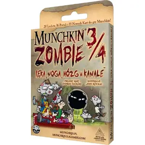 Board game Black Monk Munchkin Zombie 3/4 — expansion set with hand, leg and brain in channel