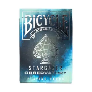 Playing cards Quint Bicycle Stargazer Observatory deck, 56 cards, blue, 65×92 mm, 100 g