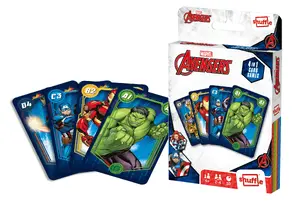 Card Game Cartamundi Shuffle Marvel Avengers 4-in-1 – 5th panel, Family, Age 4+, 10 min