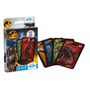 Card Game Cartamundi Shuffle Jurassic World 4-in-1 — 5th panel, Family, age 4+, 10 min