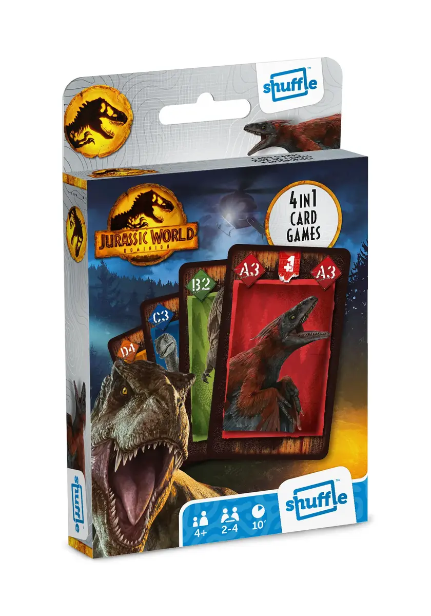 Card Game Cartamundi Shuffle Jurassic World 4-in-1 Photo 4