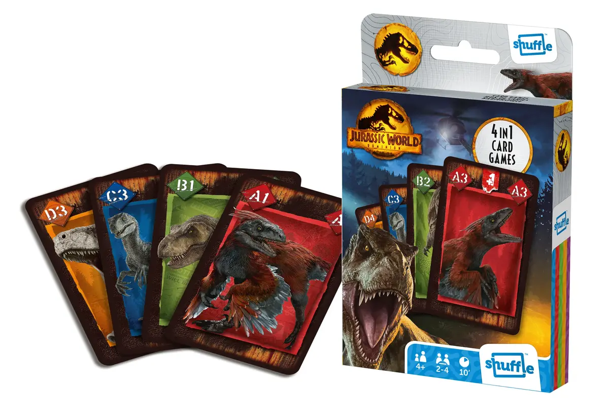 Card Game Cartamundi Shuffle Jurassic World 4-in-1 Photo 6