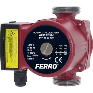 Циркуляционный насос FERRO CWU 25-60-130 (модель 0204W) для систем ГВС
