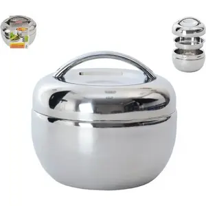 Thermos food jar BANQUET 1 L silver - insulated food container, stainless steel interior