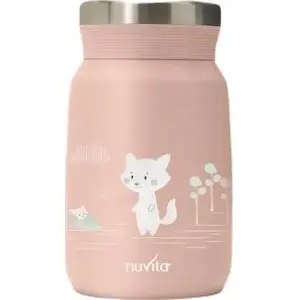 Thermos Nuvita 500 ml, insulated bottle, salmon color