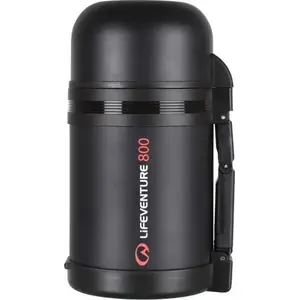 Thermos bottle LIFEVENTURE LM9640 0.8 L, black, vacuum-insulated travel flask