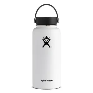 Термос Hydro Flask 32oz Wide Mouth (946 мл), нержавеющая сталь — белый, высота 231.1 мм