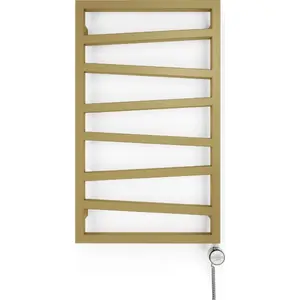 Bathroom Electric Towel Heater Sourcing Zigzag with MOA Anodic Gold finish
