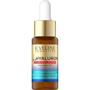 Сыворотка для лица Eveline bioHYALURON 3xRetinol System мультиувлажняющая, заполняющая морщины, 18 мл