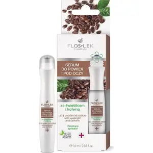Serums acu vākam un zem acīm Floslek 15 ml — ar īliju un kofeīnu